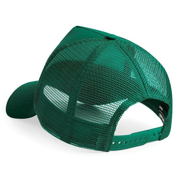 Beechfield Mens Half Mesh Trucker Cap/Headwear (Pack of 2) / Bottle Green/Bottle - Picture 2 of 3